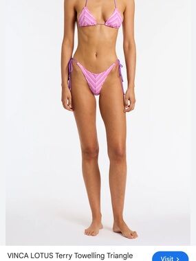 triangl swimwear Pink Violet Terry Towelling Triangle Bikini